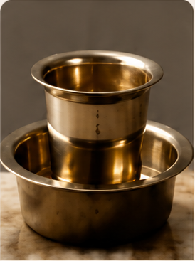 Vintage South Indian filter coffee vessel